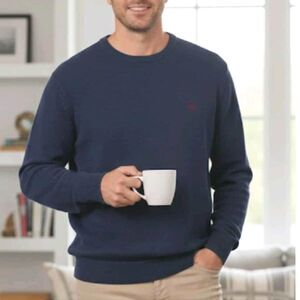 Vintage Chaps Men's Size XXL Navy Pullover Sweater Crest Preppy Classic